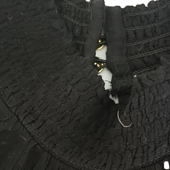 NWT Kaari blue True Black Embroidered Abstract Floral Rayon Top XS - Picture 9 of 14